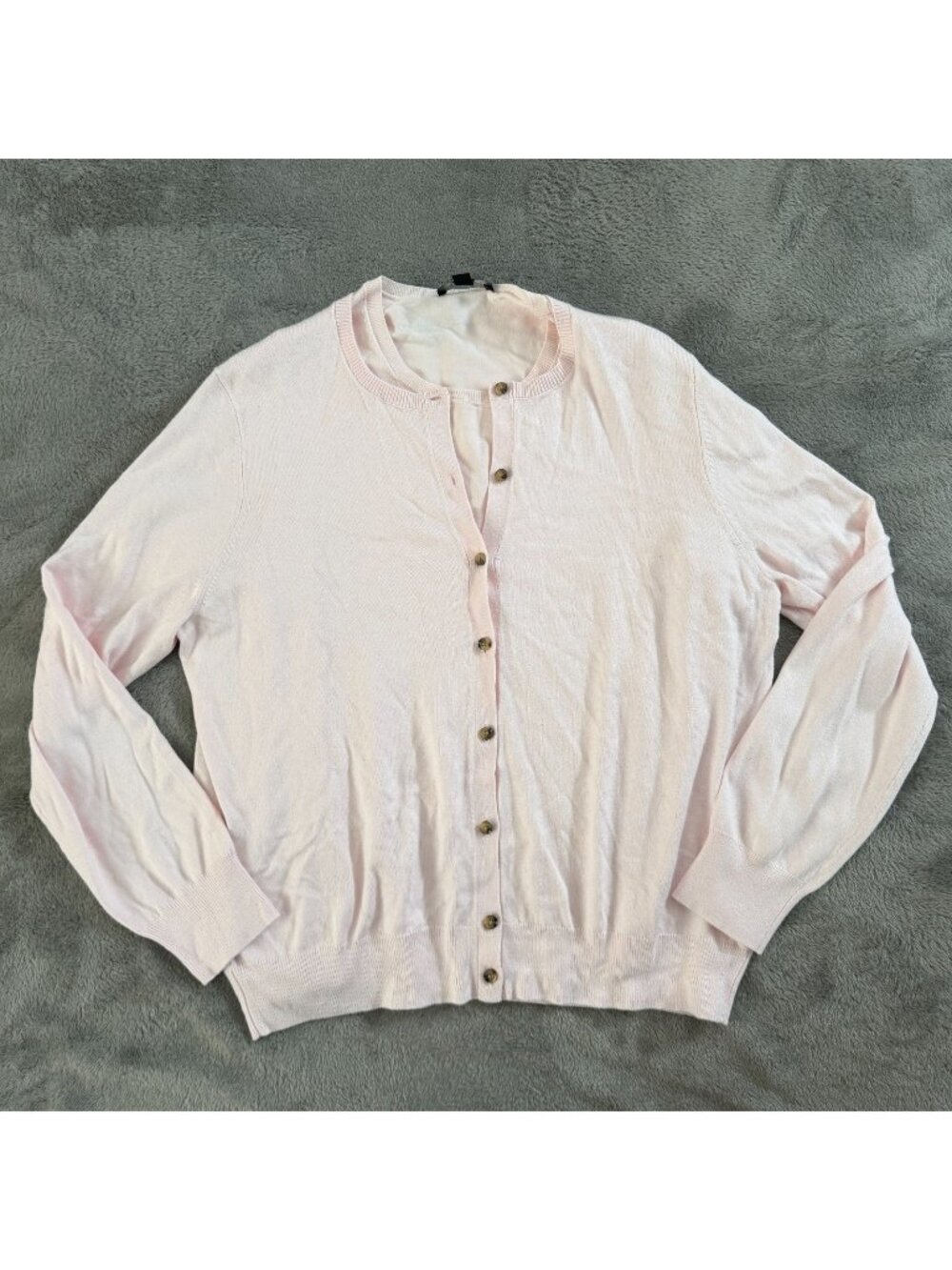 Ann Taylor Blush Pink Short Sleeve Sweater Long Sleeve Cardigan Set XL